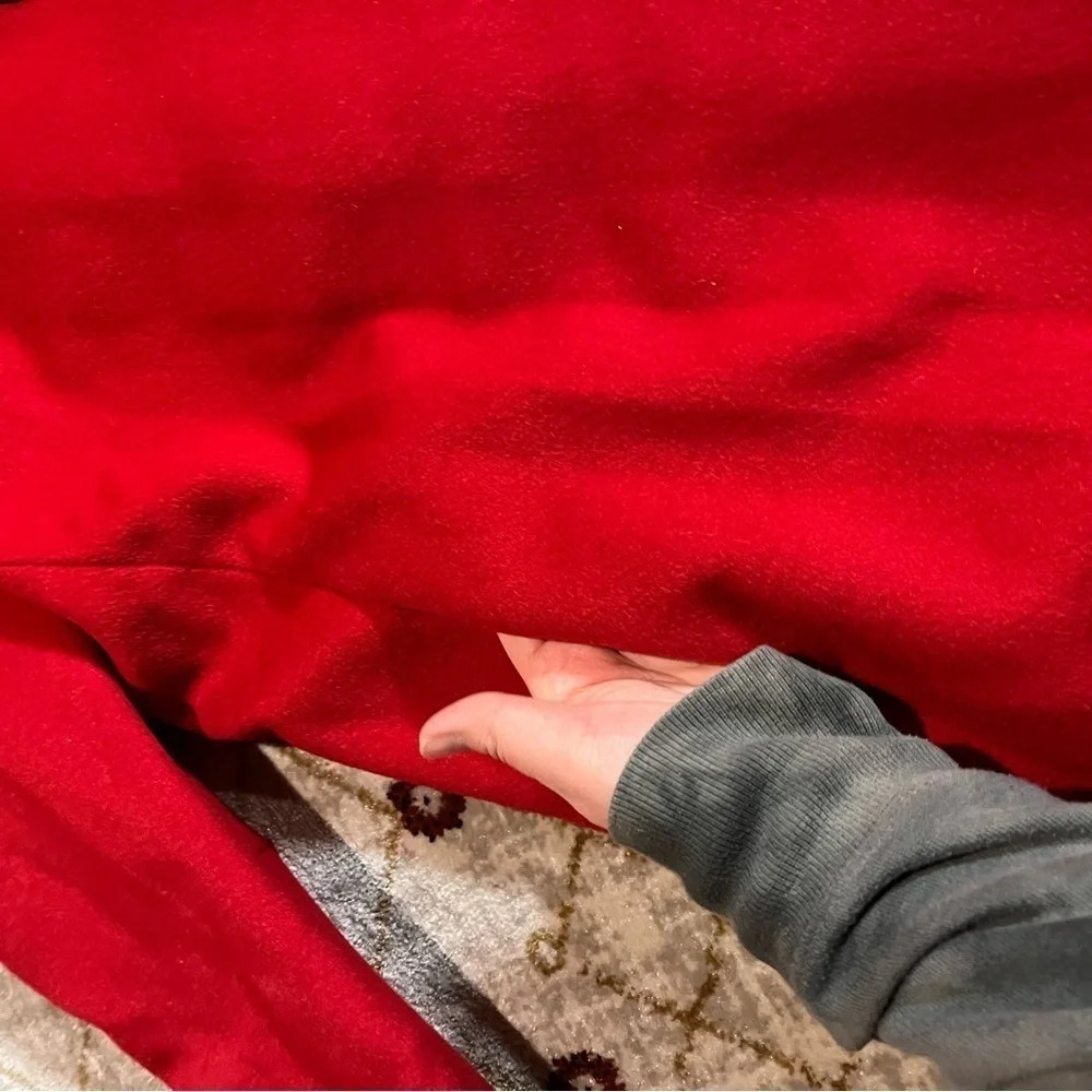 Vintage Worumbo a Stevens Fabric Fashioned by Jill Jr. 100% Wool Red Pea Coat - Picture 9 of 11